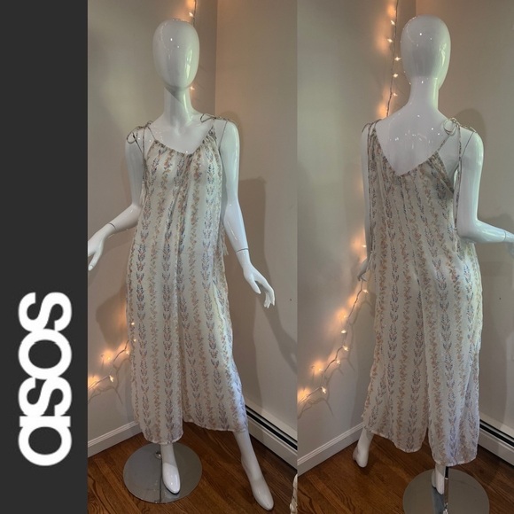 ASOS Swim Sheer Wide Leg Jumpsuit - Picture 1 of 6